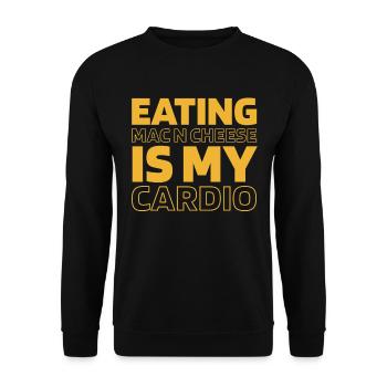 Mac N Cheese Mac And Cheese Funny Cardio Quote - Unisex Sweatshirt - black - Front - Alina (178cm) & Michal (187cm)