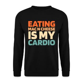 Mac N Cheese Mac And Cheese Funny Cardio Quote - Unisex Sweatshirt - black - Front - Alina (178cm) & Michal (187cm)