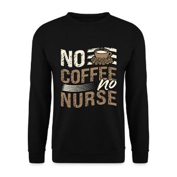 Geriatric Nurse No Coffee No Hospital Coffee Lover - Unisex Sweatshirt - black - Front - Alina (178cm) & Michal (187cm)