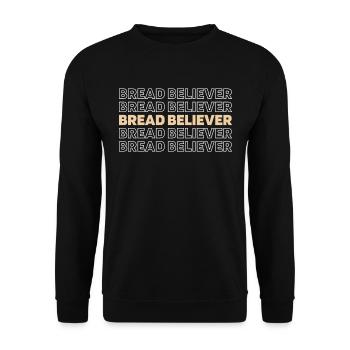 Pain au levain - Sweat-shirt Unisexe - noir - Devant - Alina (178cm) & Michal (187cm)