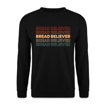 Sauerteig Brot - Unisex Pullover - Schwarz - Vorne - Alina (178cm) & Michal (187cm)