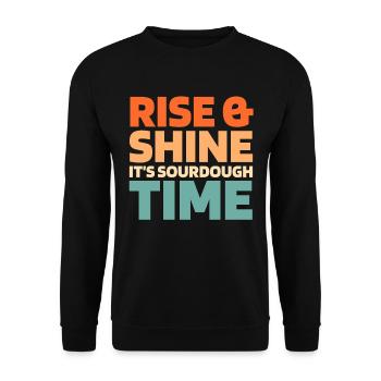 Pain au levain - Sweat-shirt Unisexe - noir - Devant - Alina (178cm) & Michal (187cm)