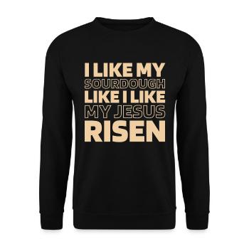 Pain au levain - Sweat-shirt Unisexe - noir - Devant - Alina (178cm) & Michal (187cm)