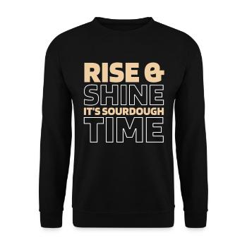 Pain au levain - Sweat-shirt Unisexe - noir - Devant - Alina (178cm) & Michal (187cm)