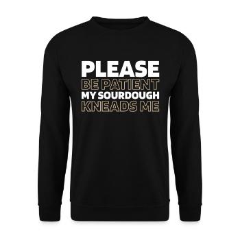 Pain au levain - Sweat-shirt Unisexe - noir - Devant - Alina (178cm) & Michal (187cm)