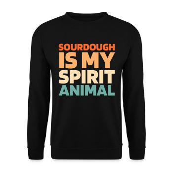 Sauerteig Brot - Unisex Pullover - Schwarz - Vorne - Alina (178cm) & Michal (187cm)