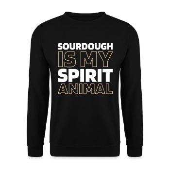 Pain au levain - Sweat-shirt Unisexe - noir - Devant - Alina (178cm) & Michal (187cm)