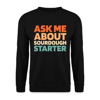 Sauerteig Brot - Unisex Pullover - Schwarz - Vorne - Alina (178cm) & Michal (187cm)