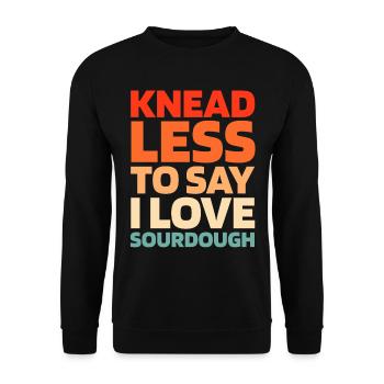 Sauerteig Brot - Unisex Pullover - Schwarz - Vorne - Alina (178cm) & Michal (187cm)