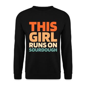 Sauerteig Brot - Unisex Pullover - Schwarz - Vorne - Alina (178cm) & Michal (187cm)