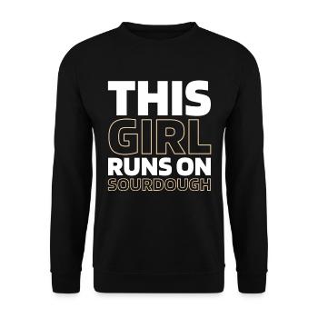 Pain au levain - Sweat-shirt Unisexe - noir - Devant - Alina (178cm) & Michal (187cm)