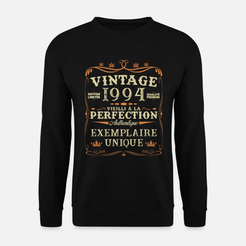 30 Jahre 1994 Vintage Retro Geburtstagsgeschenk - Unisex Pullover - Schwarz