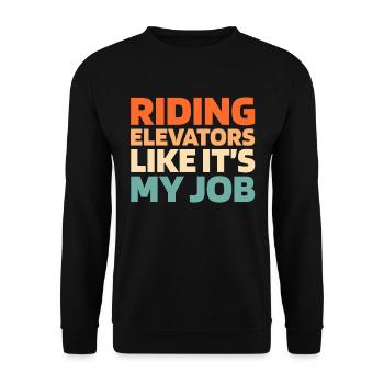 Elevator Elevator - Unisex Sweatshirt - black - Front - Alina (178cm) & Michal (187cm)