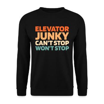 Elevator Elevator - Unisex Sweatshirt - black - Front - Alina (178cm) & Michal (187cm)