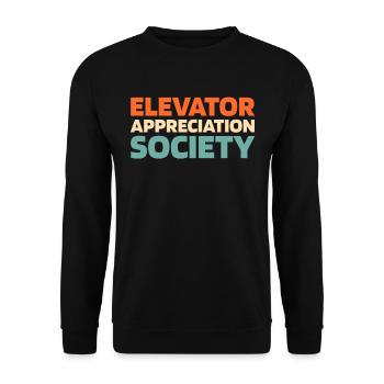 Elevator Elevator - Unisex Sweatshirt - black - Front - Alina (178cm) & Michal (187cm)