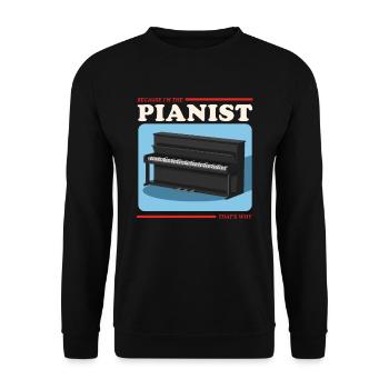 Piano Pianiste Piano Cadeau Piano - Sweat-shirt Unisexe - noir - Devant - Alina (178cm) & Michal (187cm)