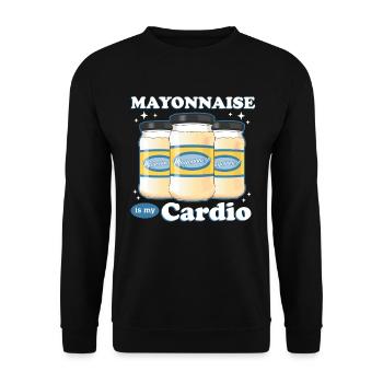Mayonnaise Mayo Lover Gift - Unisex Sweatshirt - black - Front - Alina (178cm) & Michal (187cm)