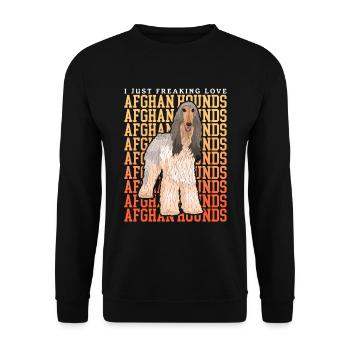 Cadeau de propriétaire de chien lévrier afghan - Sweat-shirt Unisexe - noir - Devant - Alina (178cm) & Michal (187cm)