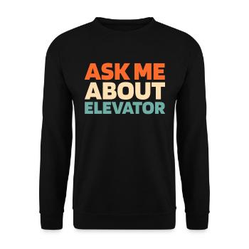 Elevator Elevator - Unisex Sweatshirt - black - Front - Alina (178cm) & Michal (187cm)