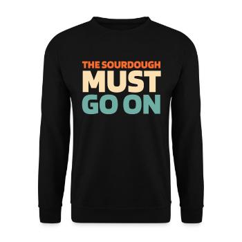 Sauerteig Brot - Unisex Pullover - Schwarz - Vorne - Alina (178cm) & Michal (187cm)