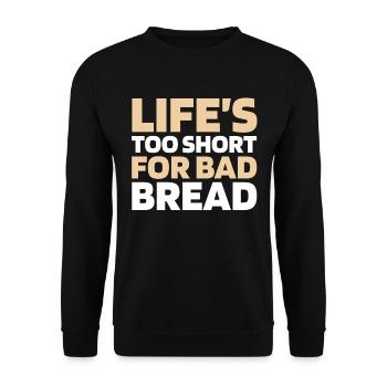 Pain au levain - Sweat-shirt Unisexe - noir - Devant - Alina (178cm) & Michal (187cm)