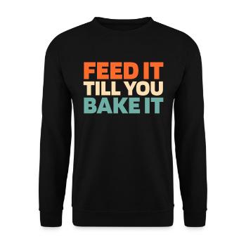 Sauerteig Brot - Unisex Pullover - Schwarz - Vorne - Alina (178cm) & Michal (187cm)