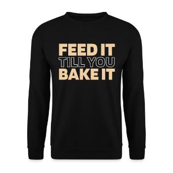 Sauerteig Brot - Unisex Pullover - Schwarz - Vorne - Alina (178cm) & Michal (187cm)