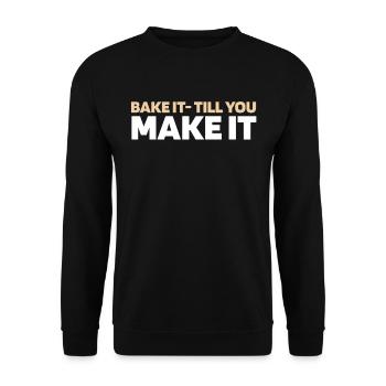 Sauerteig Brot - Unisex Pullover - Schwarz - Vorne - Alina (178cm) & Michal (187cm)