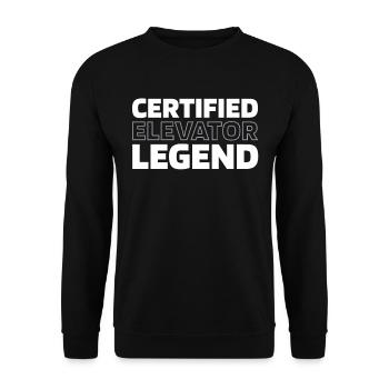 Elevator Elevator - Unisex Sweatshirt - black - Front - Alina (178cm) & Michal (187cm)