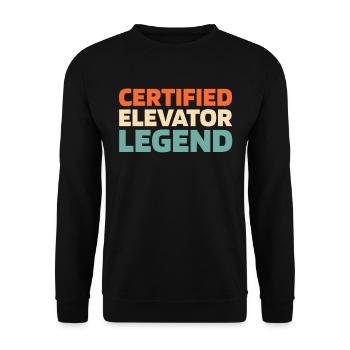 Elevator Elevator - Unisex Sweatshirt - black - Front - Alina (178cm) & Michal (187cm)