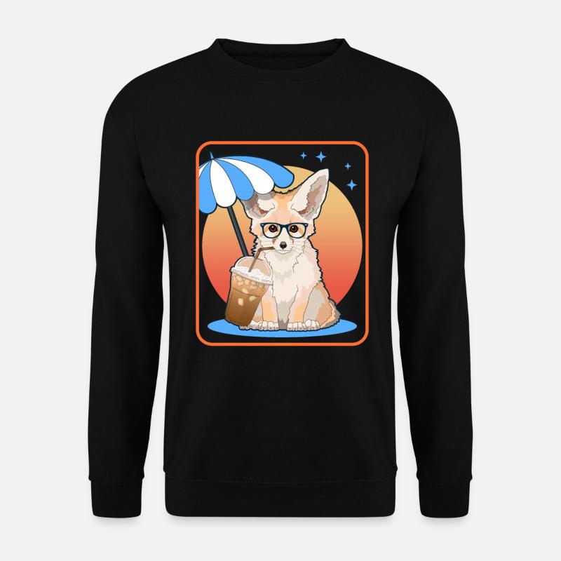 Fennek Wüstenfüchse Fuchs Geschenke - Unisex Pullover - Schwarz
