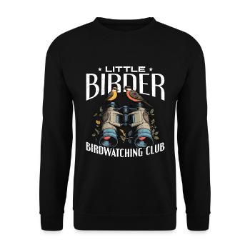 Birdwatching Little Birder Birdwatching Birding - Unisex Sweatshirt - black - Front - Alina (178cm) & Michal (187cm)