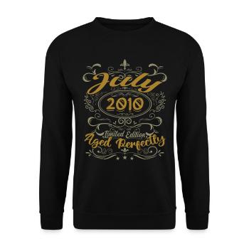 July 2010 Birthday July 2010 Gift 2010 - Unisex Sweatshirt - black - Front - Alina (178cm) & Michal (187cm)