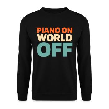 Pianiste Klavier Piano Piano On World Off - Sweat-shirt Unisexe - noir - Devant - Alina (178cm) & Michal (187cm)
