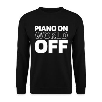 Pianiste Klavier Piano Piano On World Off - Sweat-shirt Unisexe - noir - Devant - Alina (178cm) & Michal (187cm)