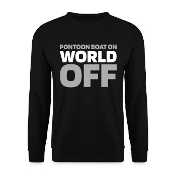 Pontonboot Bateau Ponton On World Off - Sweat-shirt Unisexe - noir - Devant - Alina (178cm) & Michal (187cm)