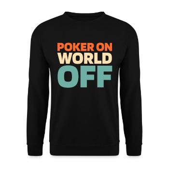 Poker Poker On World Off - Unisex Pullover - Schwarz - Vorne - Alina (178cm) & Michal (187cm)