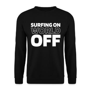 Surfeur Surfen Surfer sur World Off - Sweat-shirt Unisexe - noir - Devant - Alina (178cm) & Michal (187cm)