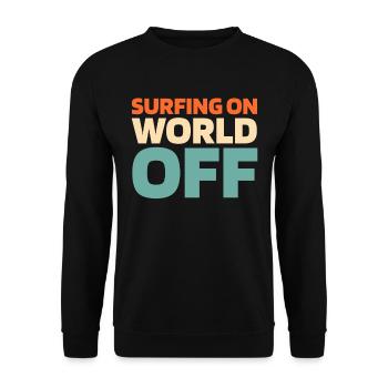 Surfeur Surfen Surfer sur World Off - Sweat-shirt Unisexe - noir - Devant - Alina (178cm) & Michal (187cm)