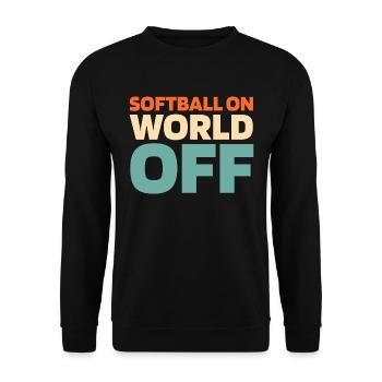 Softball Softball On World Off - Sweat-shirt Unisexe - noir - Devant - Alina (178cm) & Michal (187cm)