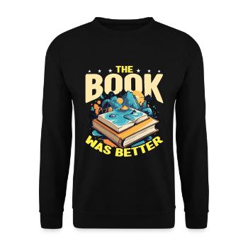 Book Editor The Book Was Better English Teacher - Unisex Pullover - Schwarz - Vorne - Alina (178cm) & Michal (187cm)