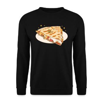 Quesadilla Tortilla Quesadillas Gift - Unisex Sweatshirt - black - Front - Alina (178cm) & Michal (187cm)