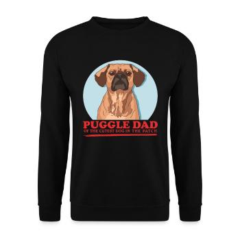 Puggle Dad Dog Owner Dog Owner Gift - Unisex Sweatshirt - black - Front - Alina (178cm) & Michal (187cm)