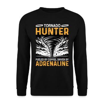 Sturmjagd-Wetterliebhaber Tornado-Jagd-Outfit - Unisex Pullover - Schwarz - Vorne - Alina (178cm) & Michal (187cm)