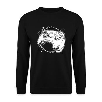 Gamer Gaming Gaming Controller - Unisex Pullover - Schwarz - Vorne - Alina (178cm) & Michal (187cm)