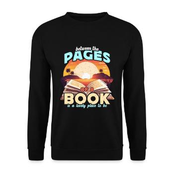 Literature Teacher Between The Pages Of Instructor - Unisex Pullover - Schwarz - Vorne - Alina (178cm) & Michal (187cm)