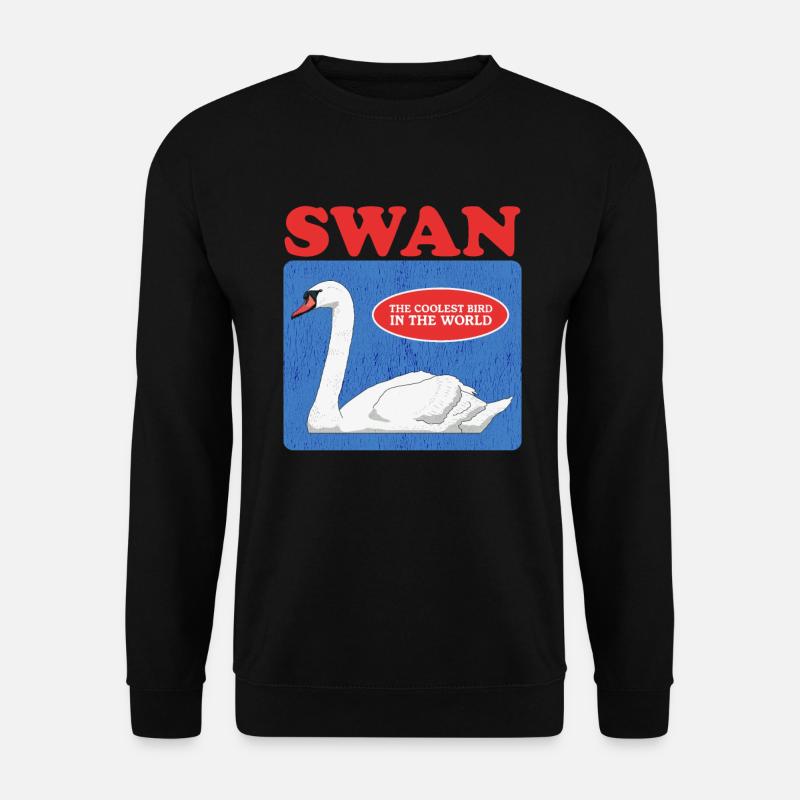 Schwan Schwanenliebhaber Schwäne Geschenk - Unisex Pullover - Schwarz
