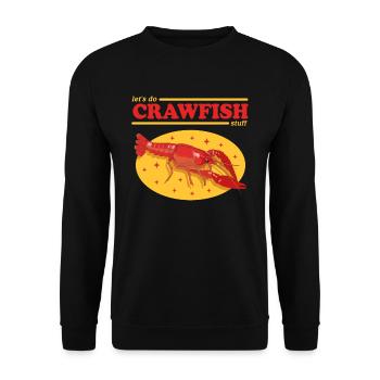 Flusskrebs Edelkrebs Meeresfrüchte Geschenk - Unisex Pullover - Schwarz - Vorne - Alina (178cm) & Michal (187cm)