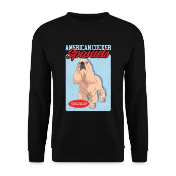 Cadeau de chien American Cocker Spaniel - Sweat-shirt Unisexe - noir - Devant - Alina (178cm) & Michal (187cm)