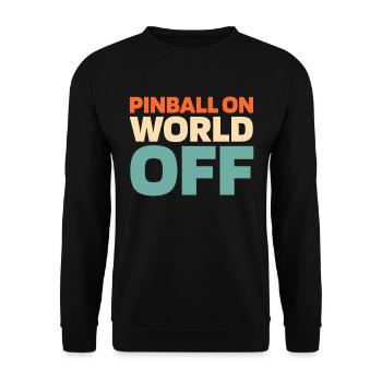 Pinball Pinball On World Off - Unisex Pullover - Schwarz - Vorne - Alina (178cm) & Michal (187cm)